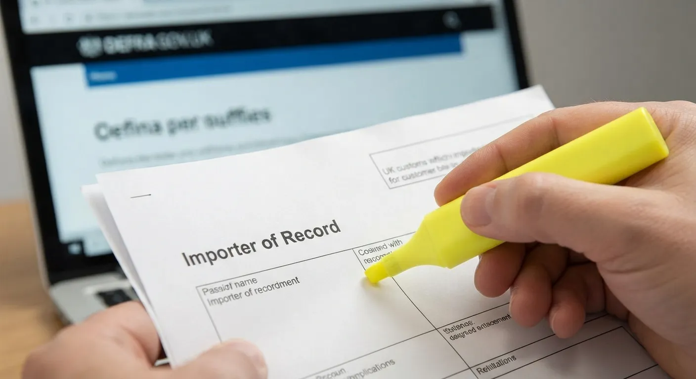 Compliance Officer Reviewing UK Customs Documents