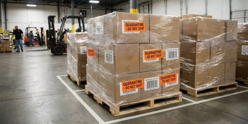 Issue an Immediate Shipment Hold and Quarantine