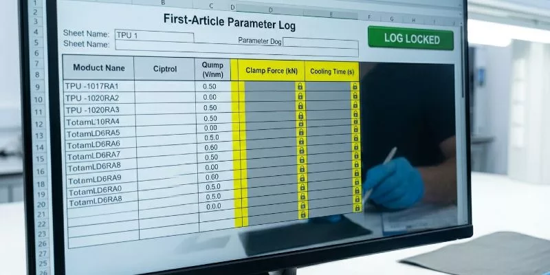  Lock the Production Parameter Logs