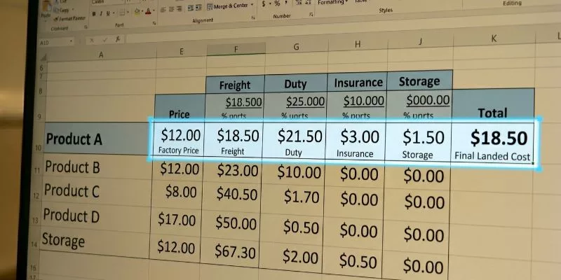 Calculate the Final Landed Cost