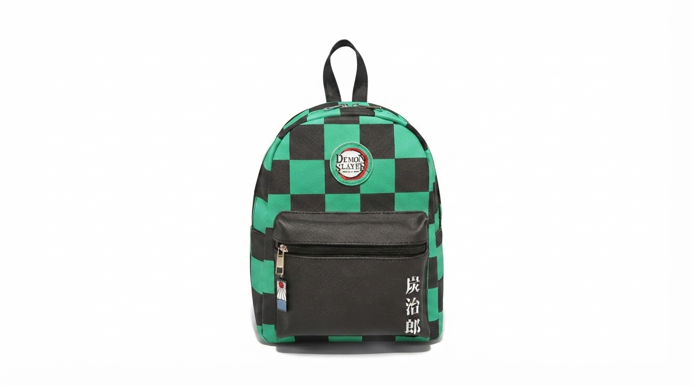 Demon Slayer Checkered School Backpack