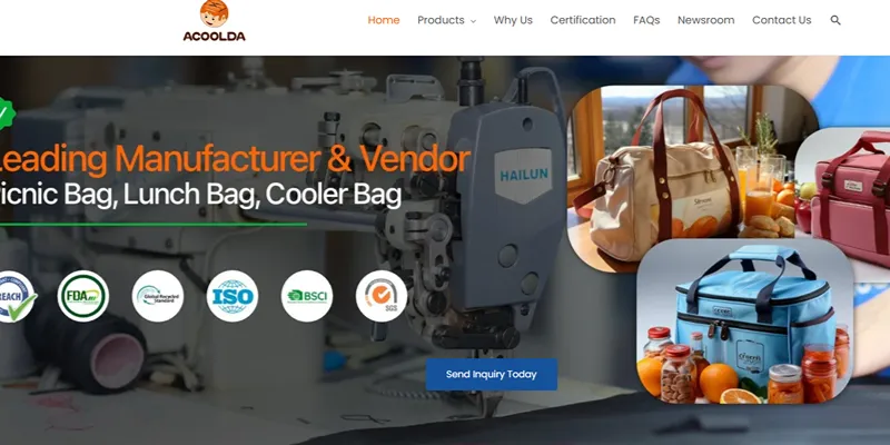ACOOLERBAG insulated cooler and lunch bag manufacturer website