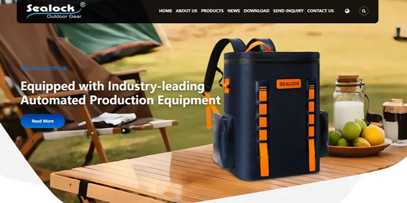 SEALOCK welded waterproof bag factory website with automated production equipment