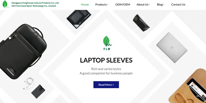 FENGLINWAN website — laptop sleeve and custom bag manufacturer