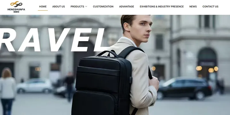 Hengshunfa Bags website — travel and backpack manufacturer in Quanzhou