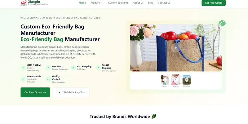 Xiangfu website for custom eco-friendly bag manufacturing
