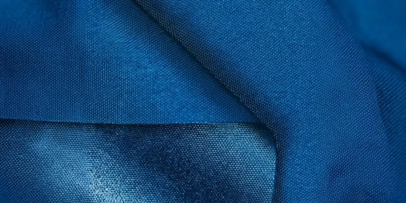 Solution-dyed polyester fabric sample