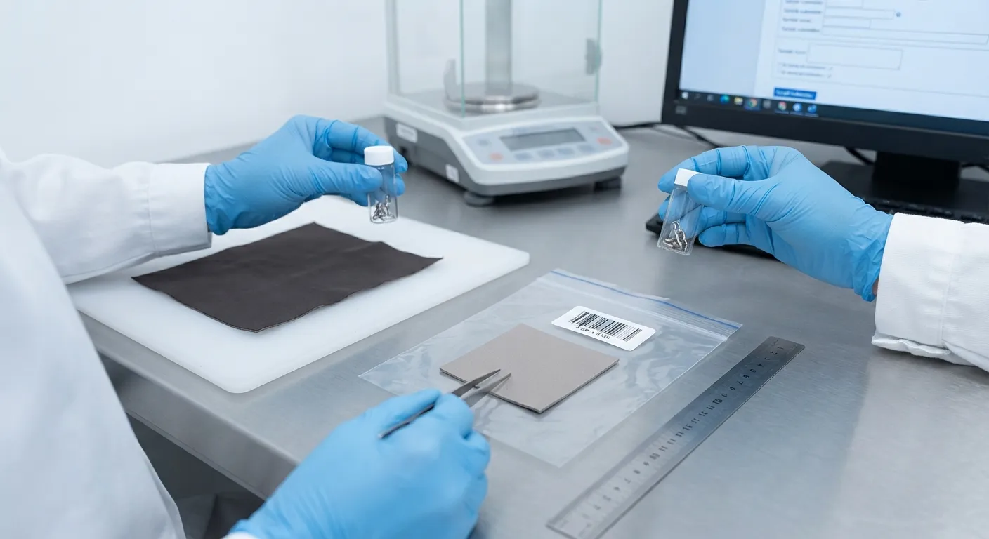 Lab testing plan for CA Prop 65 bag compliance