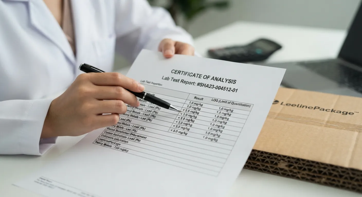 Certificate of Analysis review for Prop 65 compliance