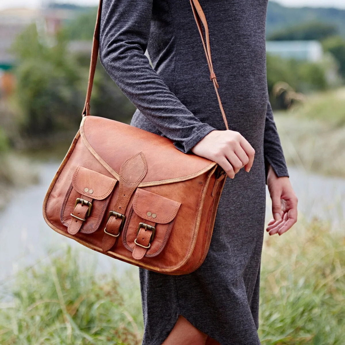 Leather goods customer scene