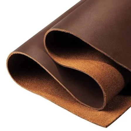 Full-grain leather material sample