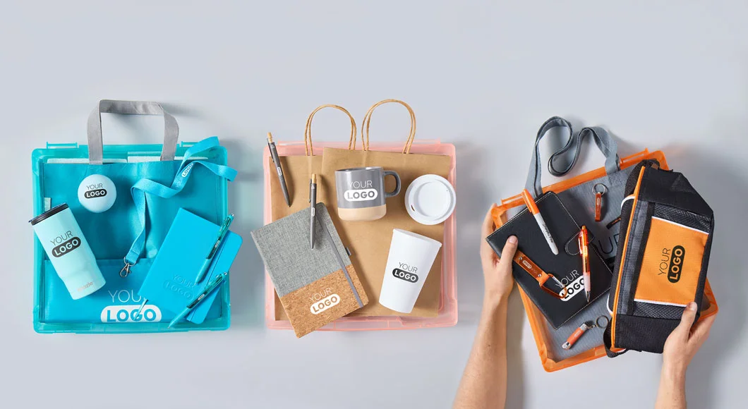 Corporate gift tote bags in use at events and daily settings